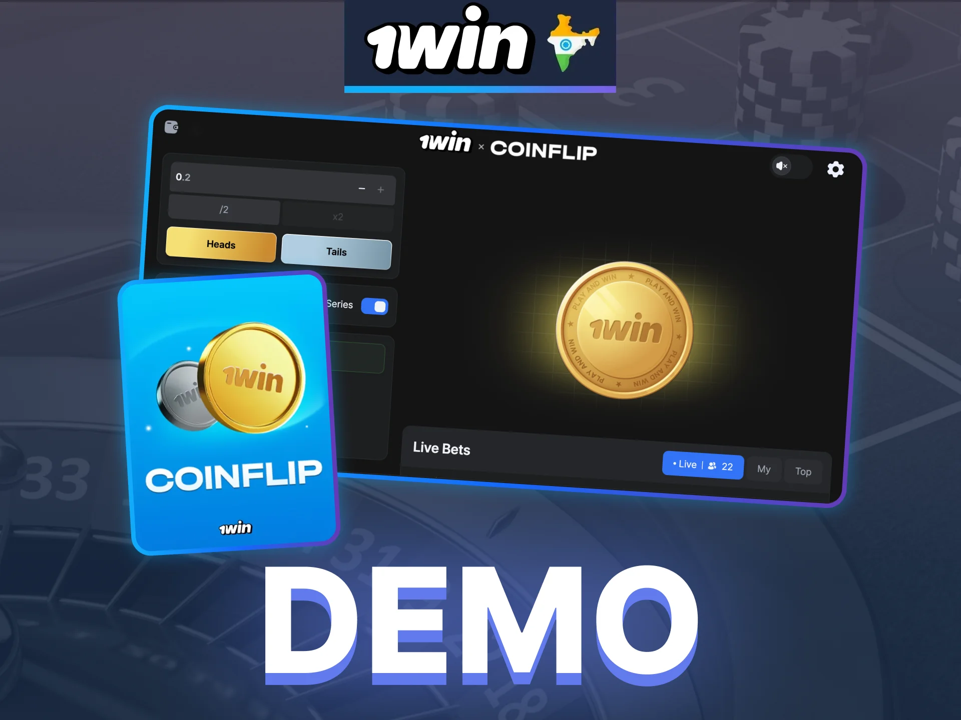Gain confidence and understanding of the game with the 1win Coinflip demo.