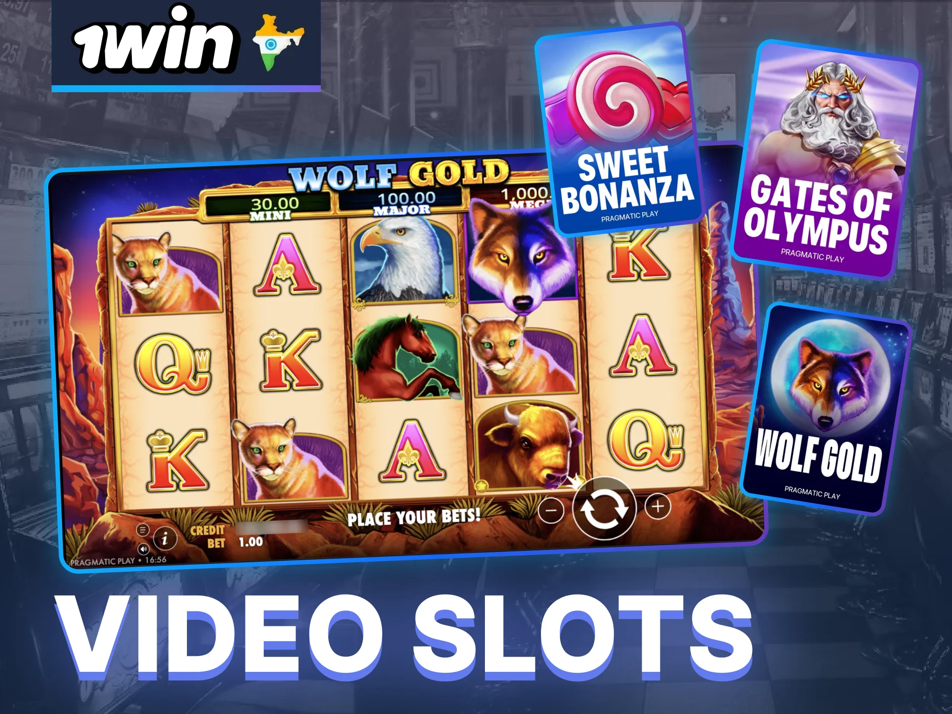 Play modern video slots at 1win, and explore rich visual themes.