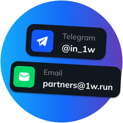 Contact 1win managers anytime, and solve your questions via live chat.