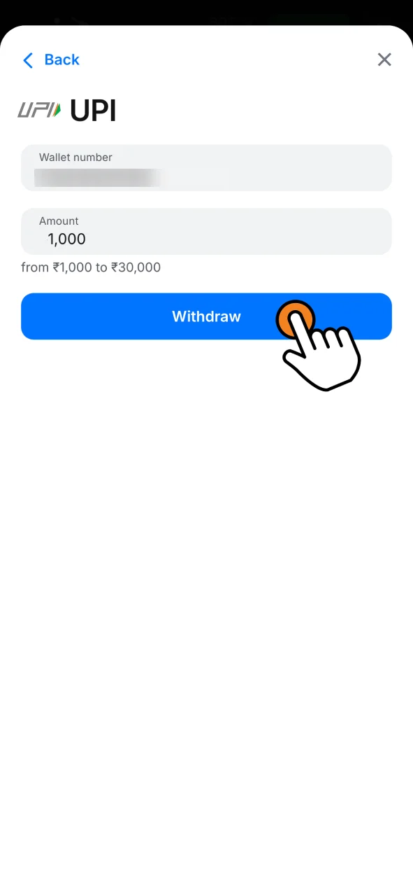 Visit the 1win cashier, and choose a withdrawal method to cash out.
