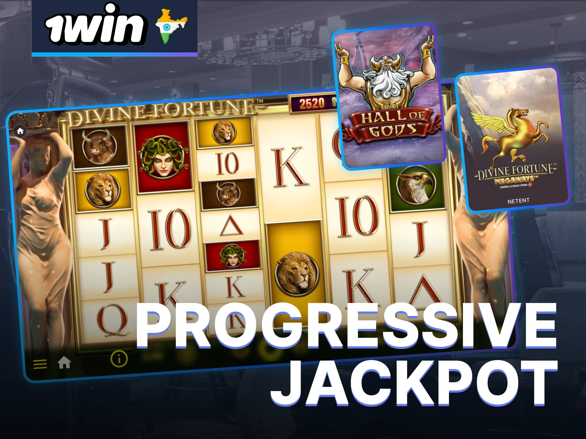 Play progressive jackpot slots at 1win, and win a growing prize fund.
